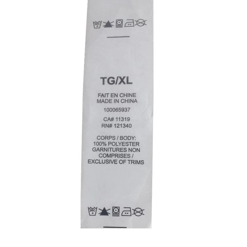 Dupont Washing Label